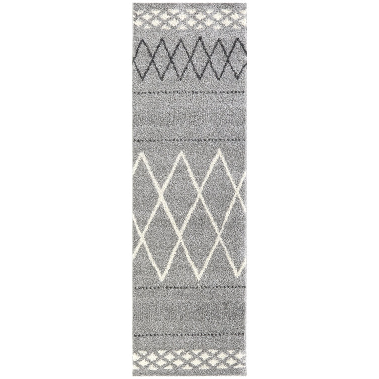 Tapis gris à motif géométrique Wickes