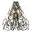 Serratina 32 - Light Steel Dimmable Chandelier