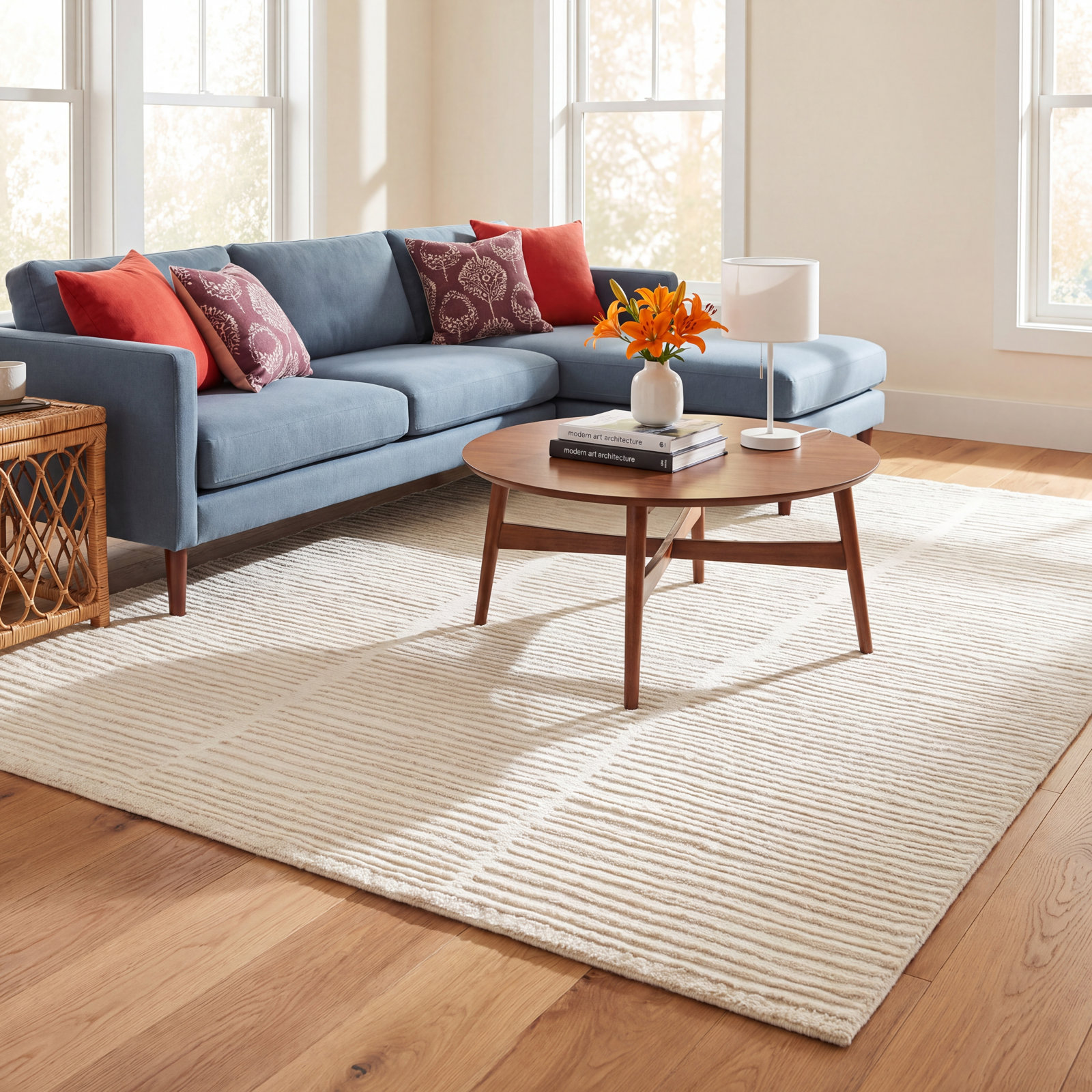 Elayne Hand-Knotted Abstract Rug, Rectangle 6'6" x 9'8"