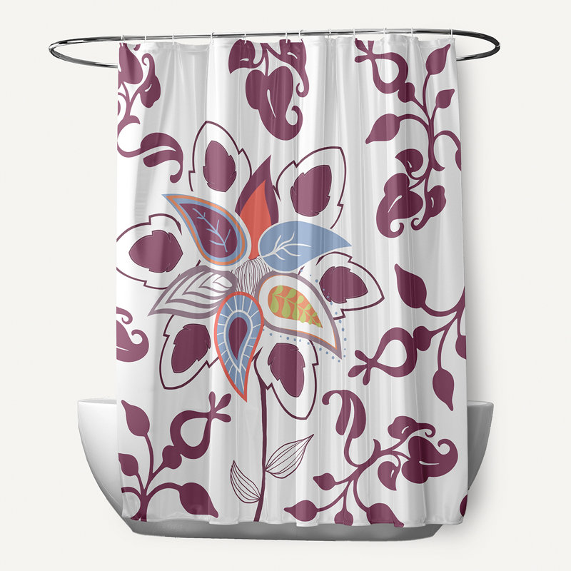 Gordonsville Floral Shower Curtain, Purple