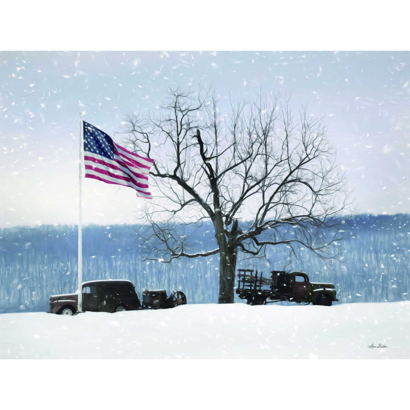 «Patriotic Farm Field» - impression sur toile tendue, H 36 po x l 48 po