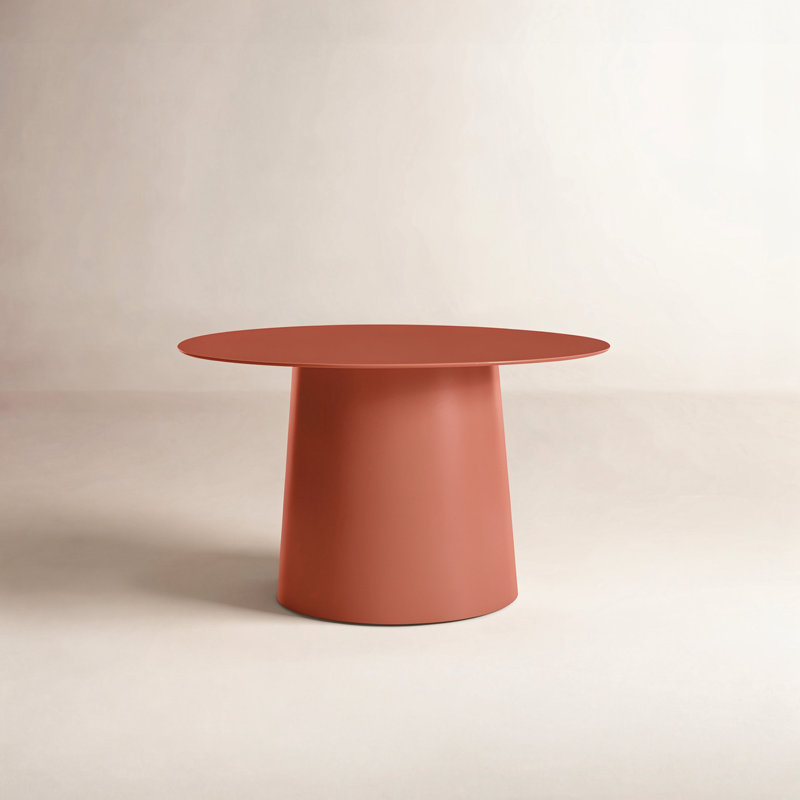 Circula End Table, Tomato, 16" H x 24" W x 24" D