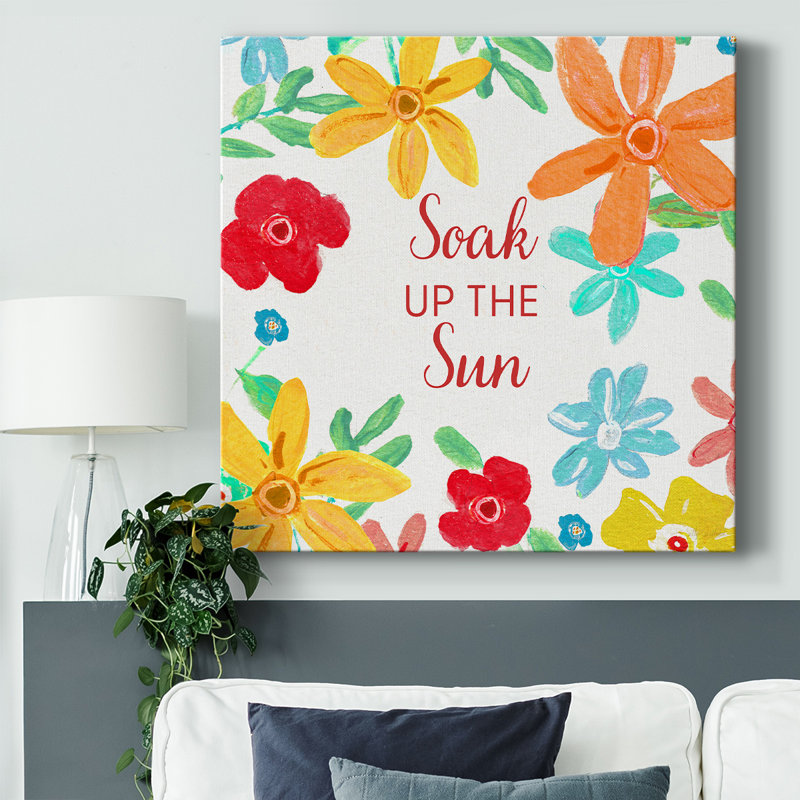 "Sweet Summertime" sur toile, art textuel, H 24 po x l 24 po x P 1,5 po