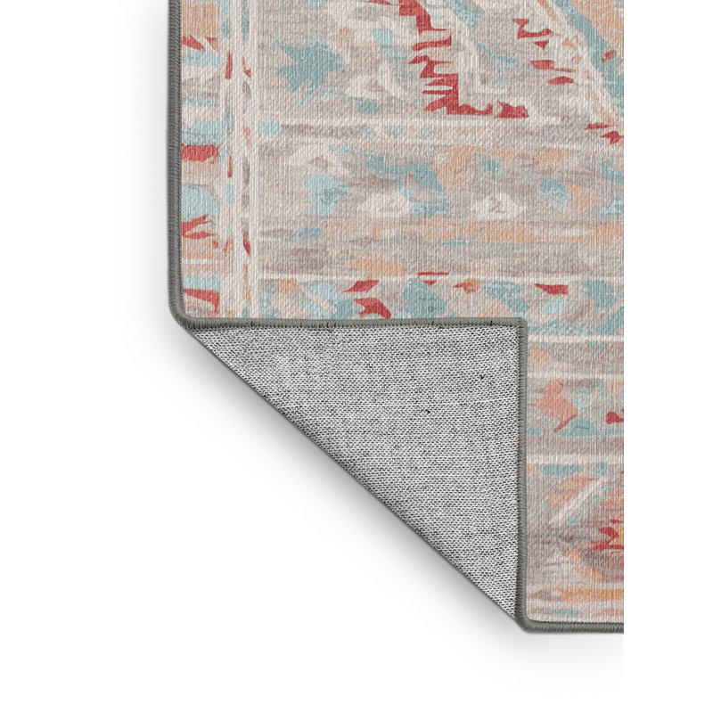 Tapis gris lavable à la machine, Rectangle 6 pi x 9 pi