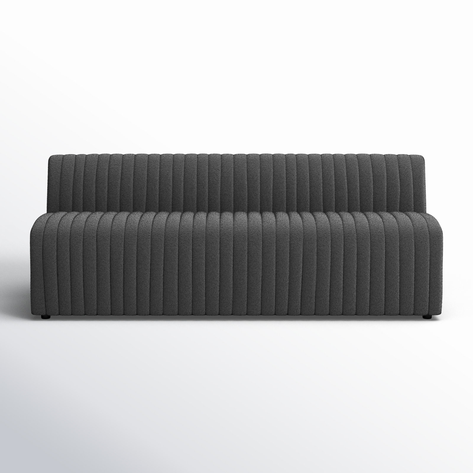 Brandt Bench, 31.5" H x 82" W x 28" D, Fiqa Charcoal Boucle