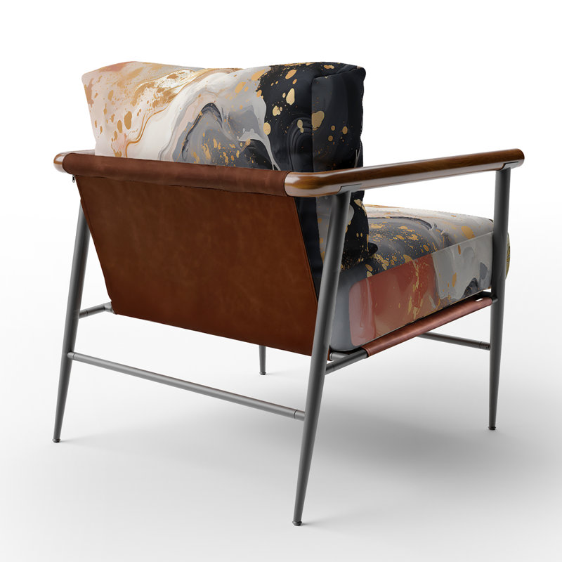 Fauteuil d'appoint rembourré Formes abstraites rembourrées Undefined Continuation, Noir, noir, noir, noir
