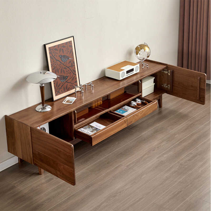 Meuble télé avec rangement de style italien, 86.61"