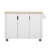 51" Fluted Kitchen Island With Drop Leaf, Farmhouse Accent Kitchen Island On Wheels With Internal Storage Rack, Rolling Kitchen Cart With Towel Rack For Kitchen, Dining Room, White Ash-903360648