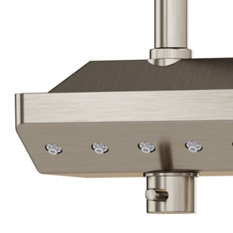 Pomme de douche à pluie 11 po avec bras de douche pivotant AquaPower AquaPower 1,8 GPM AquaPower, Nickel brossé