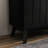 Fluted Storage With Solid Wood Legs & Versatile Layout - Living Room Cabinet For Room, Kitchen, Hallway Black Finish