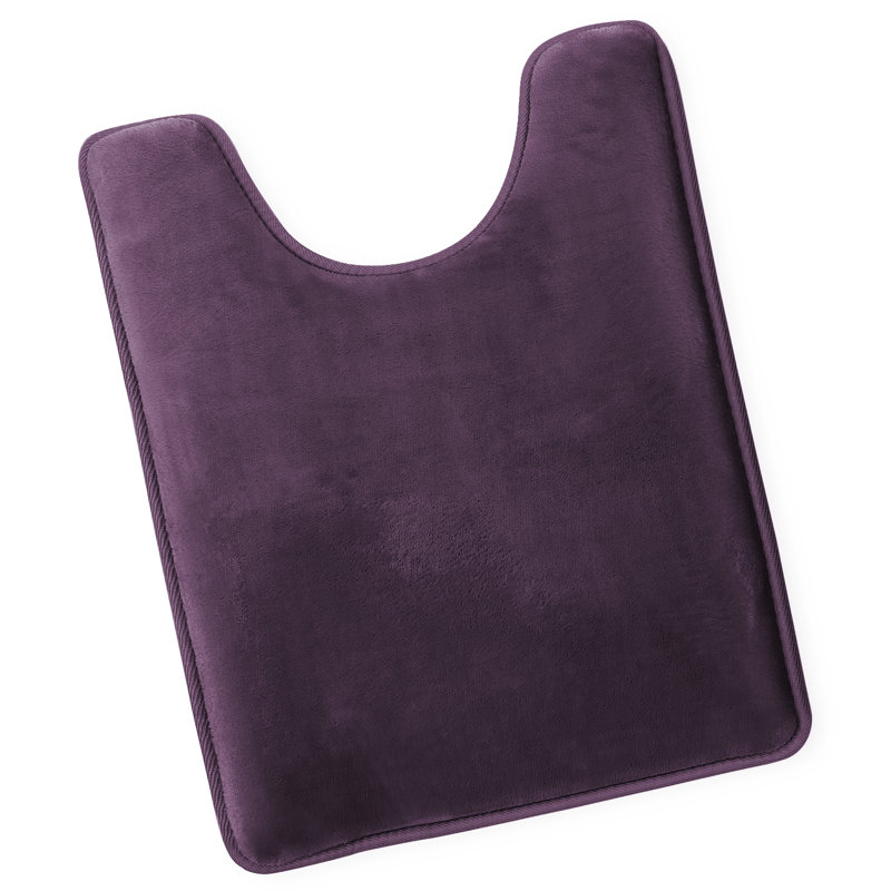 Ultra Soft and Absorbent Memory Foam Contour Mat with Non-Slip Backing, Eggplant/Purple