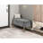 Storage Bench Gray Cushioned Seat Corduroy Upholstery Lift Top Solid Wood Legs 1Pc-1714290746