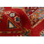 Tapis de couloir nouvel âge en laine 2 pi 7 po x 5 pi 11 po rouge
