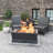 Rectangle Steel Wood Burning Smokeless Fire Pit