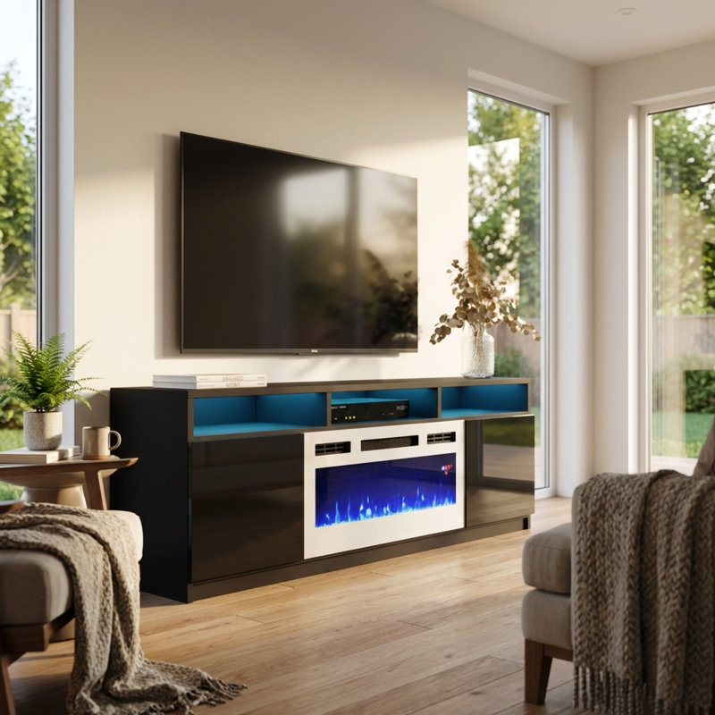 Meuble télé Reno WH05, Noir