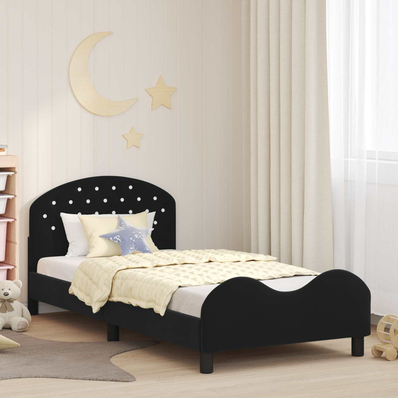 Bed Frame, European Single (90 x 200 cm), Black
