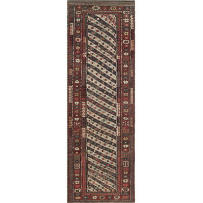 One-of-a-Kind Runner 3'5" X 9'8" Hand Knotted Area Rug