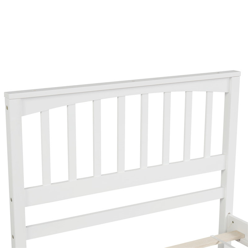 Wood Platform Bed Platform Bed, White