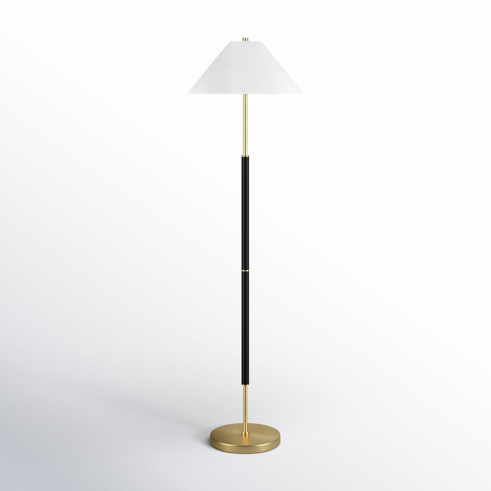 Vino 61.5'' Floor Lamp, Matte Black/Brass