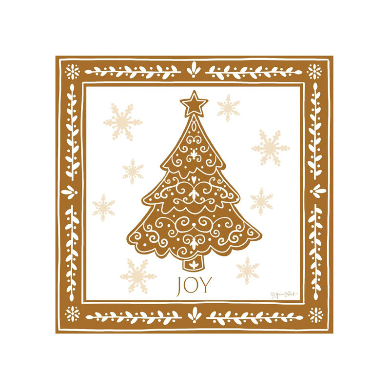 Arbre de Noël en pain d'épice - reproduction d'art murale - toile encadrée, Toile tendue, Ne s’applique pas