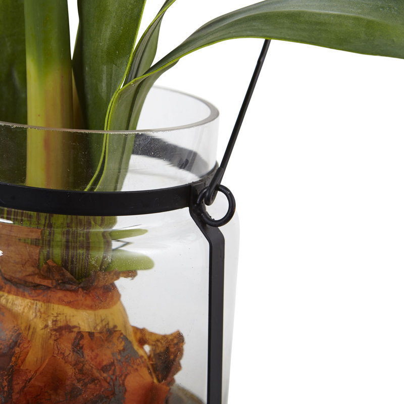 Amaryllis Silk Arrangement with Vase