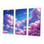 Ensemble de salon art mural nuage rose-2072474246-2072474244