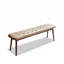 Banc de table en bois avec coussin en cuir Soild-70502922