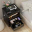 Bedside Table with 2 Drawers, Pushable Desktop Bedside Cabinet with LED Lights & UK Charging Station 2AC/2USB, Wooden Side Table for Bedroom Living Room Sofa Side, Nightstand Home Office UK Plug-1485496415