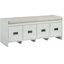 Banc en tissu beige avec rangement Berci