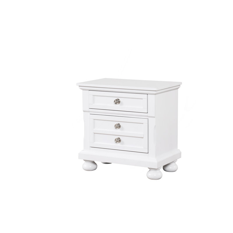 Table de chevet Meade G8975-N, blanc, Blanc
