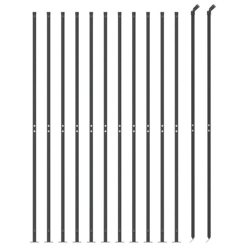 Metal Wire/Mesh Fence, 140cm H x 2500cm W, Anthracite