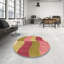 Tapis géométrique vert / ivoire / rose-471010692