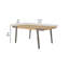 Table de salle à manger Jenica de 71 po avec plateau brun naturel et pieds évasés gris