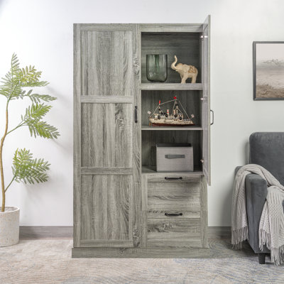 Armoire de rangement polyvalente avec garde-robe et garde-robe