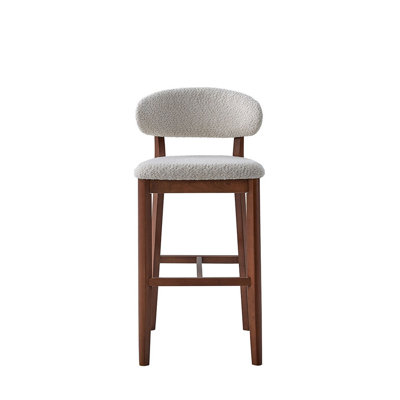 30" Bar Stools Set of 2, Upholstered Bar Height Stool, Cherry Color