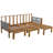 73.2" Outdoor Patio Sofa, Convertible Daybed with Cushions-420150910