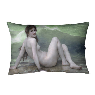 Coussin lombaire en coton wave