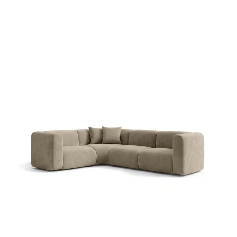 Velvet Sectional, 4 Seater