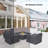 Dzion Outdoor Wicker Conversation Sets Group Seating Patio Furniture Covers