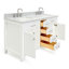 Meuble-lavabo double 60 po avec plateau en marbre blanc de Carrare Abbate-85364092