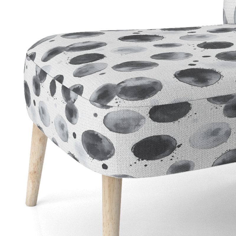 Chaise d'appoint Abstract - Chaise d'appoint en graphite noir, Chaise d'appoint sans accoudoirs