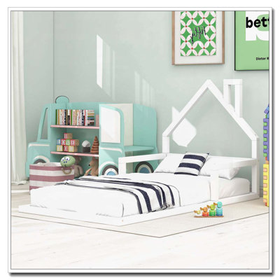 Tête de lit en forme de maison