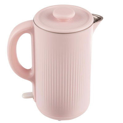 Bouilloire électrique - Chauffe-eau à ébullition rapide avec intérieur en acier inoxydable et fabrication à double paroi par Classic Cuisine (rose)