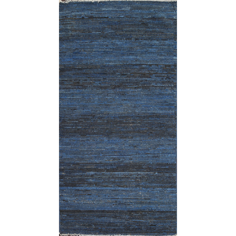 Tapis oriental moderne bleu marine Gabbeh Kashkoli noué à la main