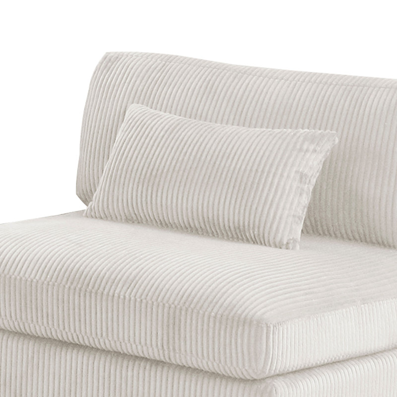 Chaise rembourrée de style moderne, Crème, crème