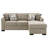 Bevis Upholstered Sleeper Sectional Chaise Sofa Camel-1470274538