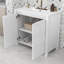 Meuble-lavabo en bois avec lavabo et tablette réglable-341476390