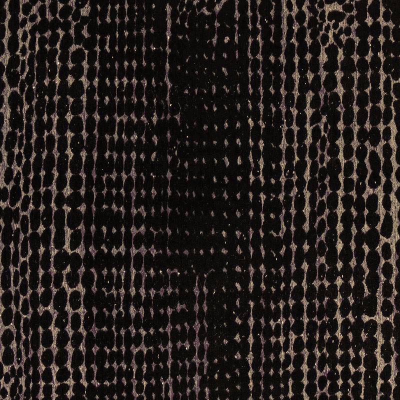 Tapis en laine / polyester tissé à la machine en noir / beige, Carré 8 pi