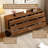 9 Drawer Dresser For Bedroom, 63 Inch Dresser for Closet with Walnut Frame, Modern Solid Wood Chest of Drawers with Natural Texture & Pre-Embedded Slots For TV Stand, Living Room, Hallway, Office