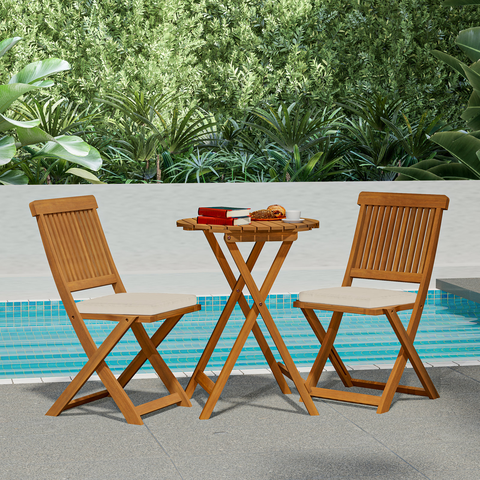 Wildon Home® Caila Heavy Duty Serene 2-Person Round Bistro Set